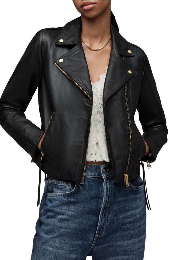 womens leather coat