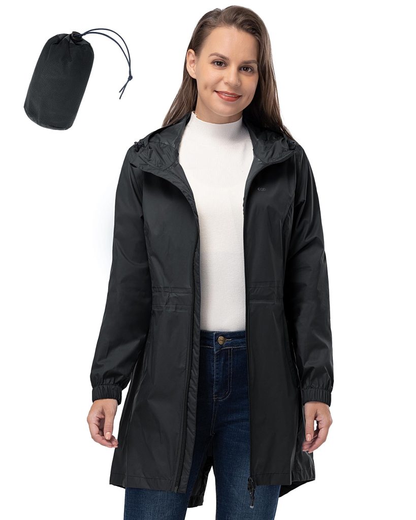 lightweight packable rain jacket women's 