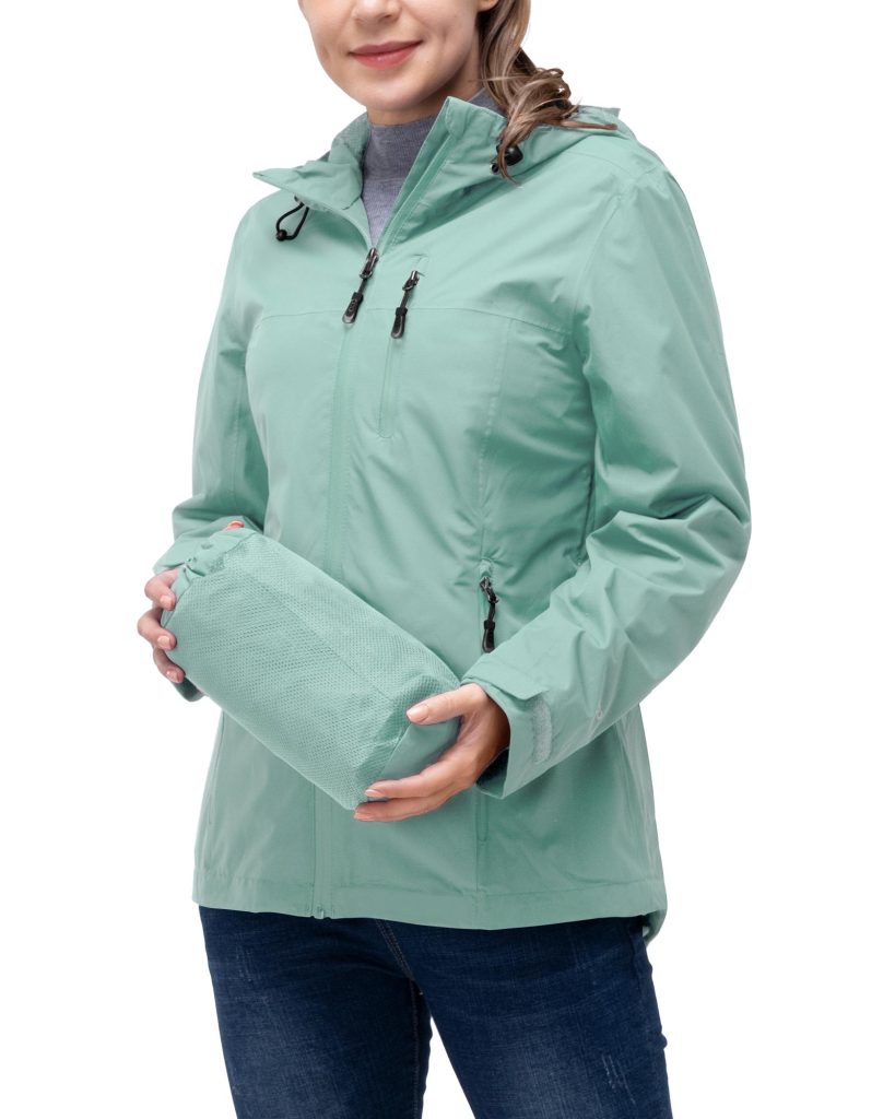 lightweight packable rain jacket women's 