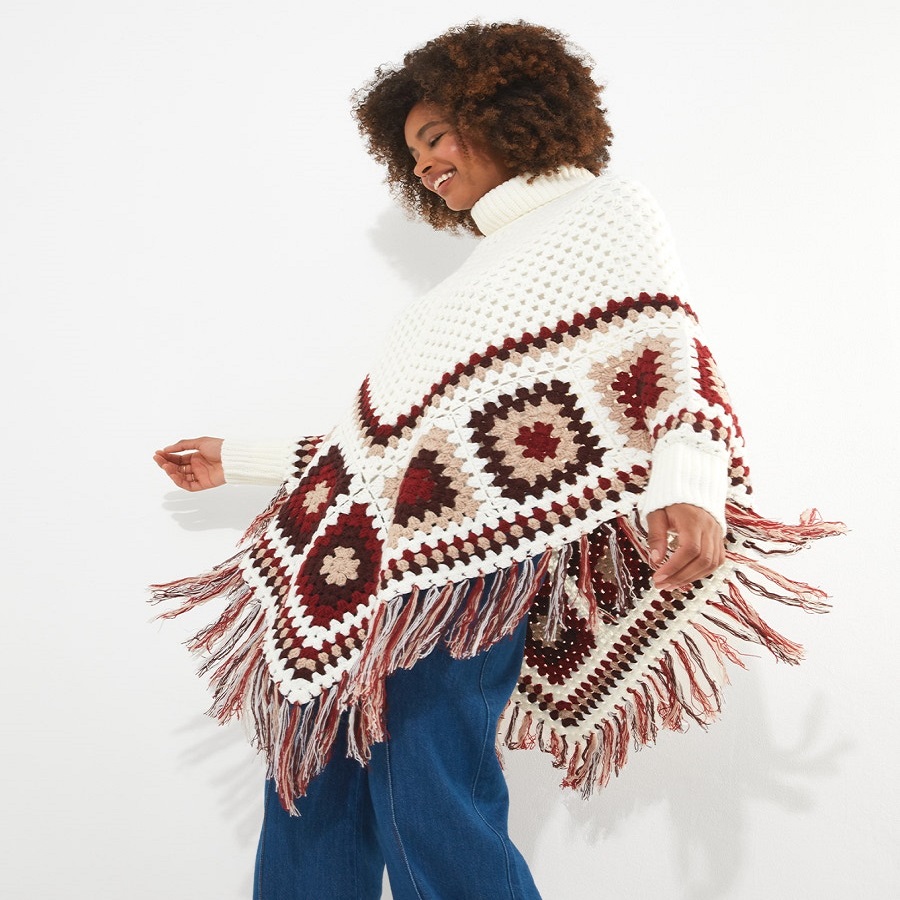 poncho crocheted