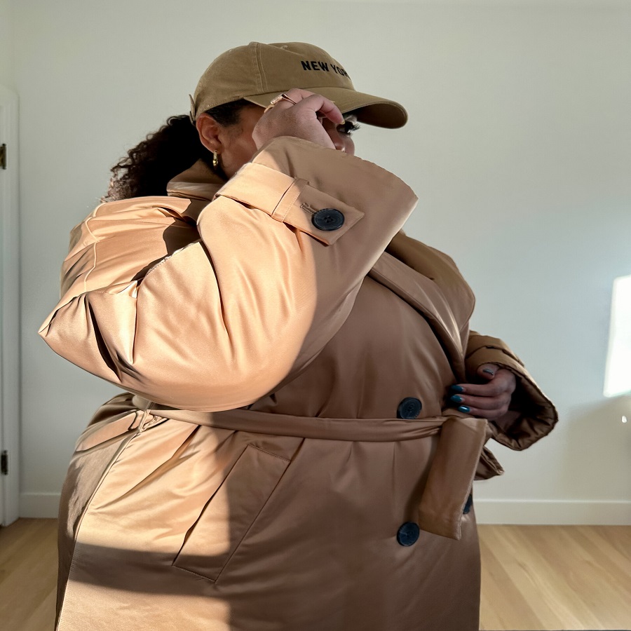 puffer trench coat