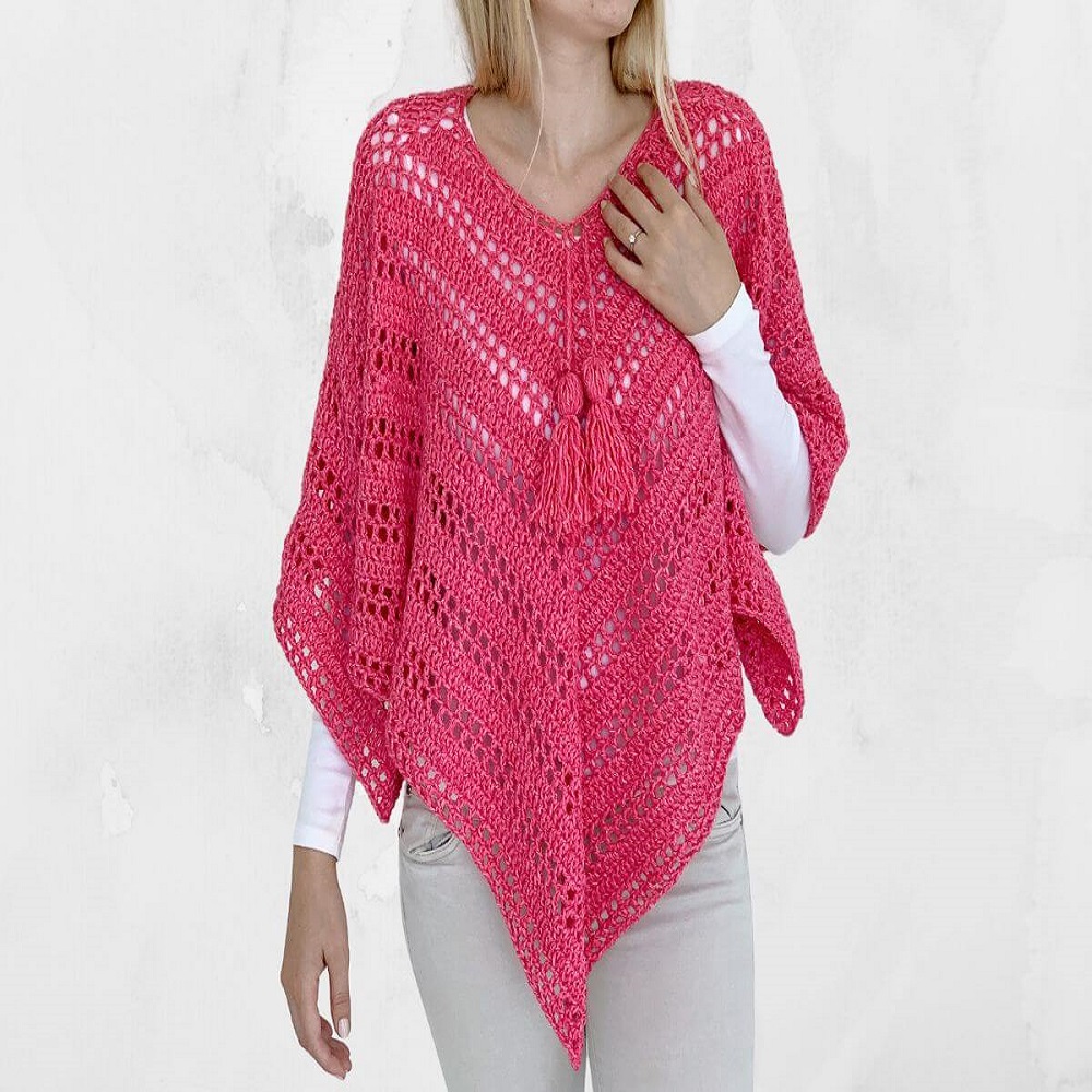 easy crochet poncho pattern free