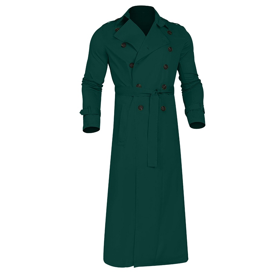 Dark green trench coat