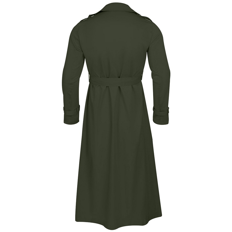 Dark green trench coat