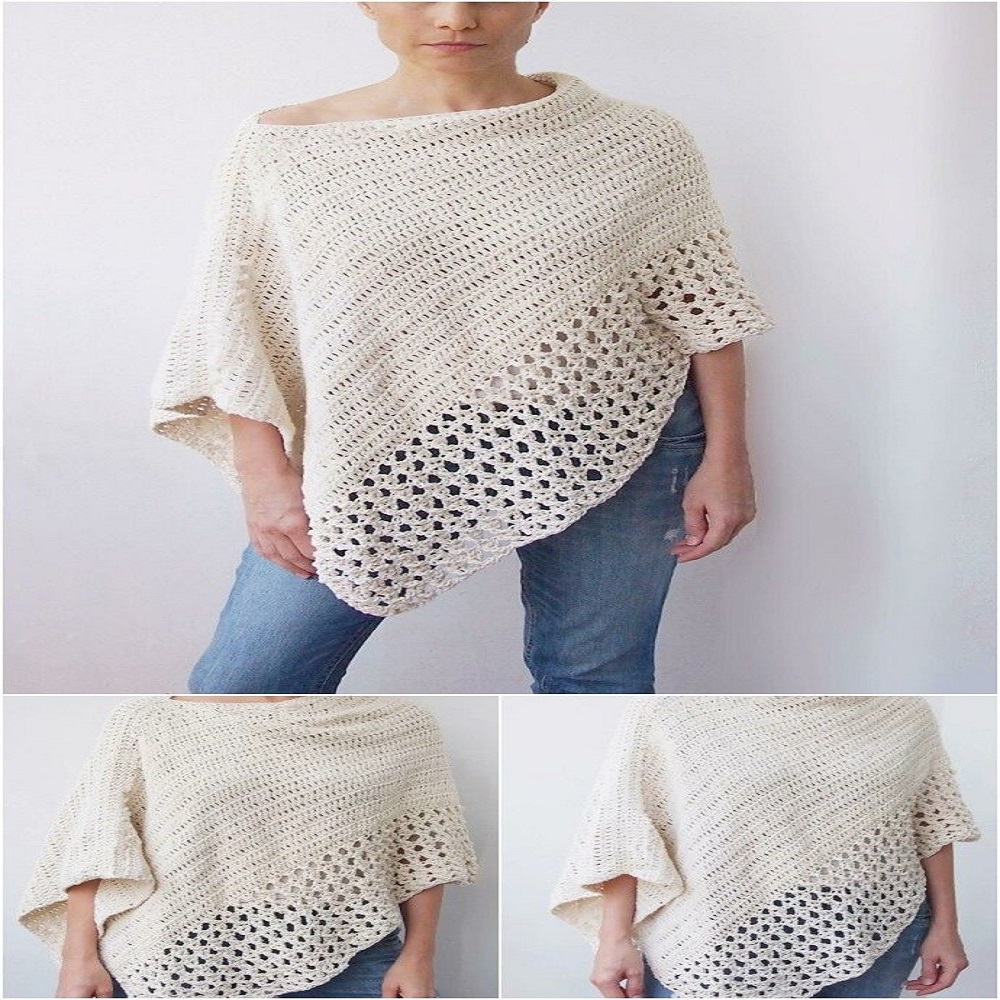 easy crochet poncho pattern free