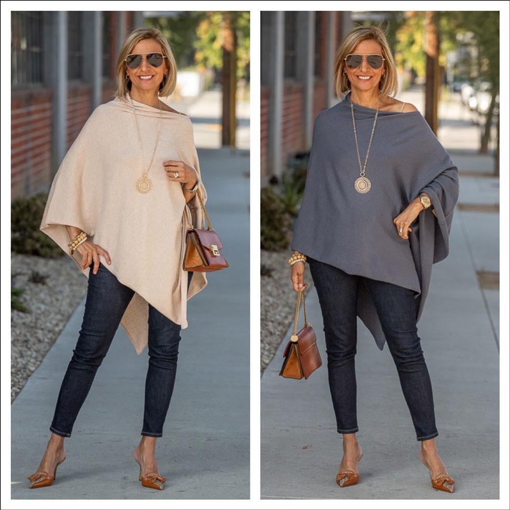 how to style a poncho