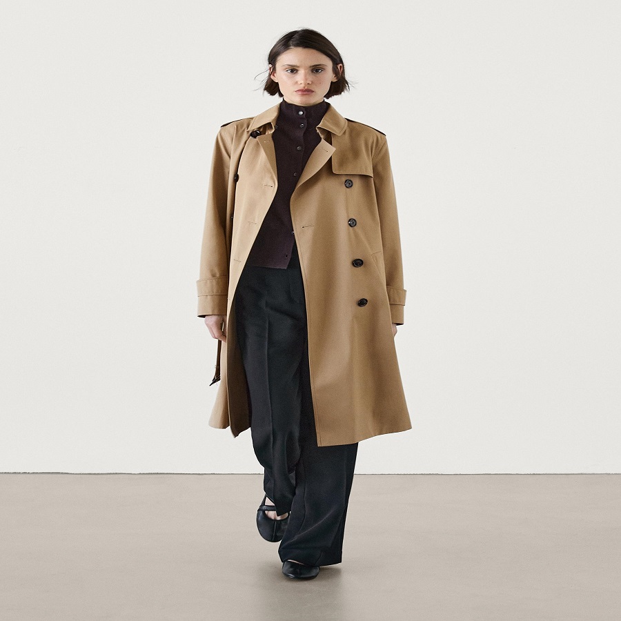 fitted trench coat