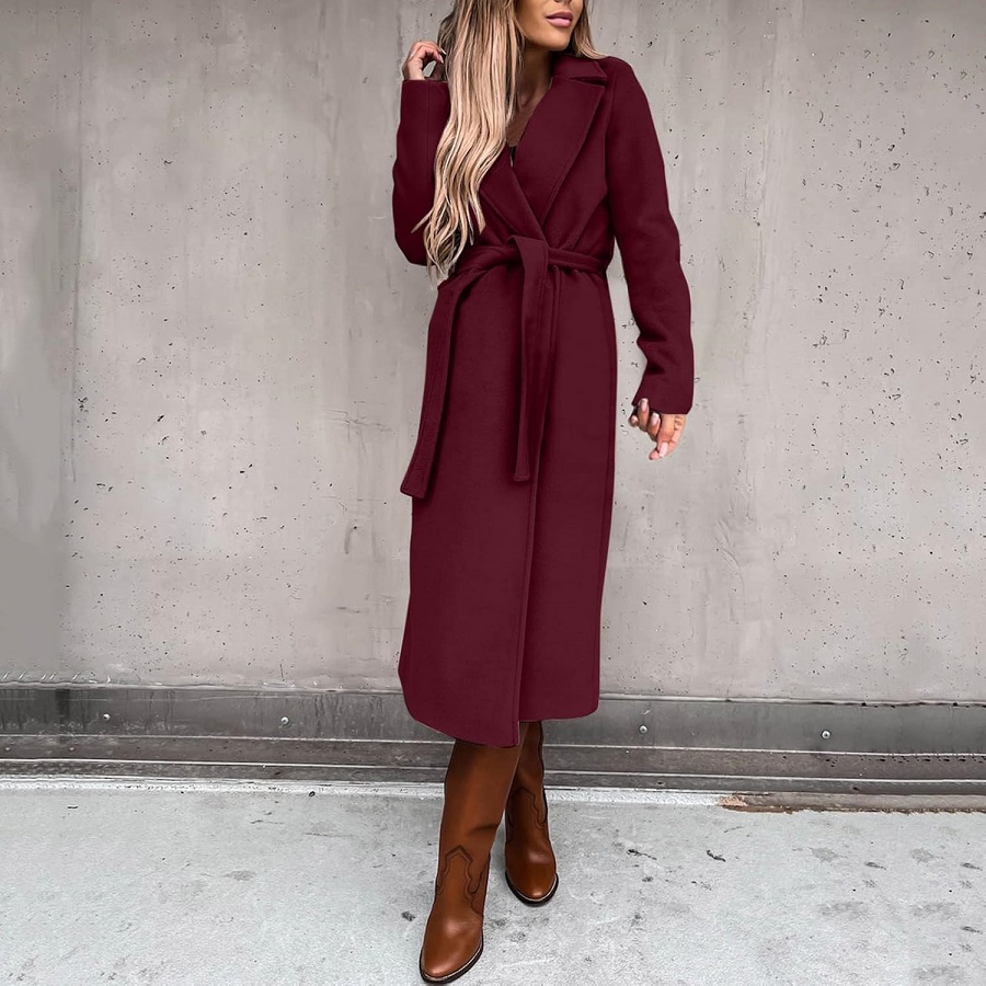 Red trench coat womens