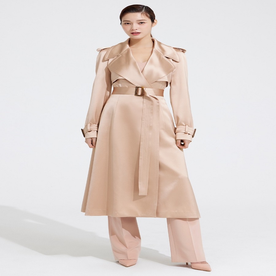 silk trench coat