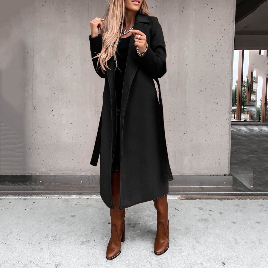 trench coat women black