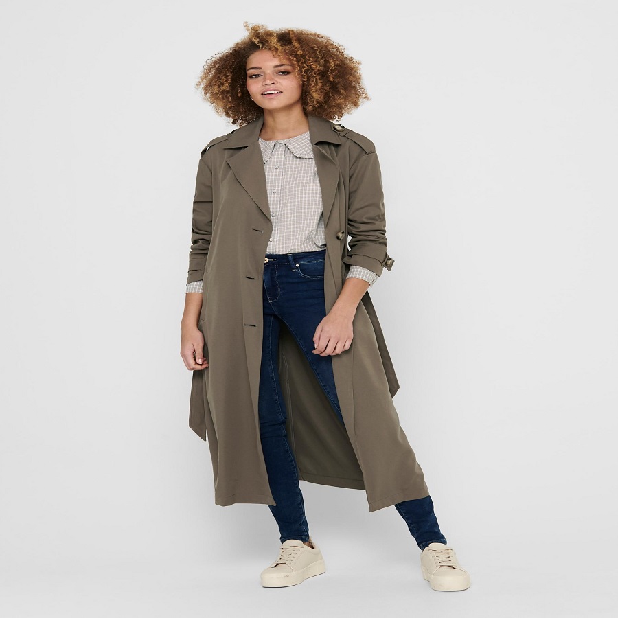 Grey trench coat womens