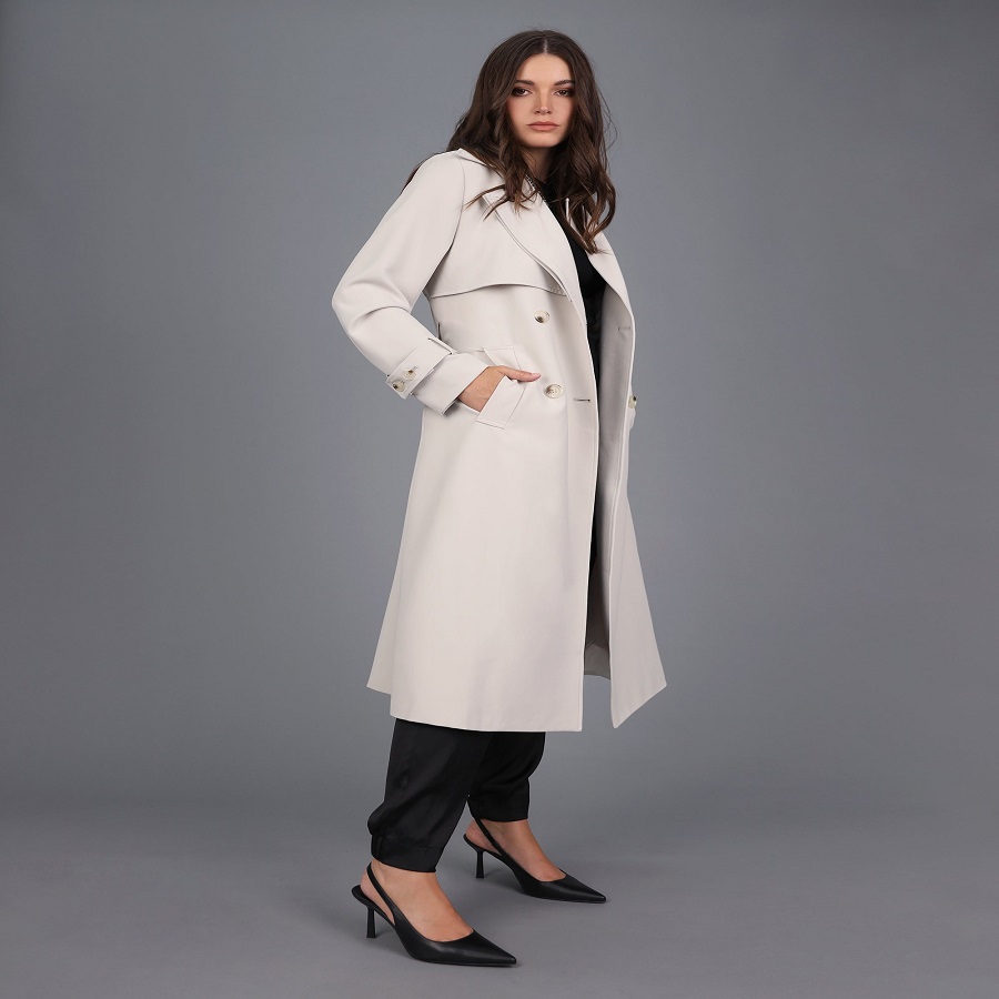 Grey trench coat womens