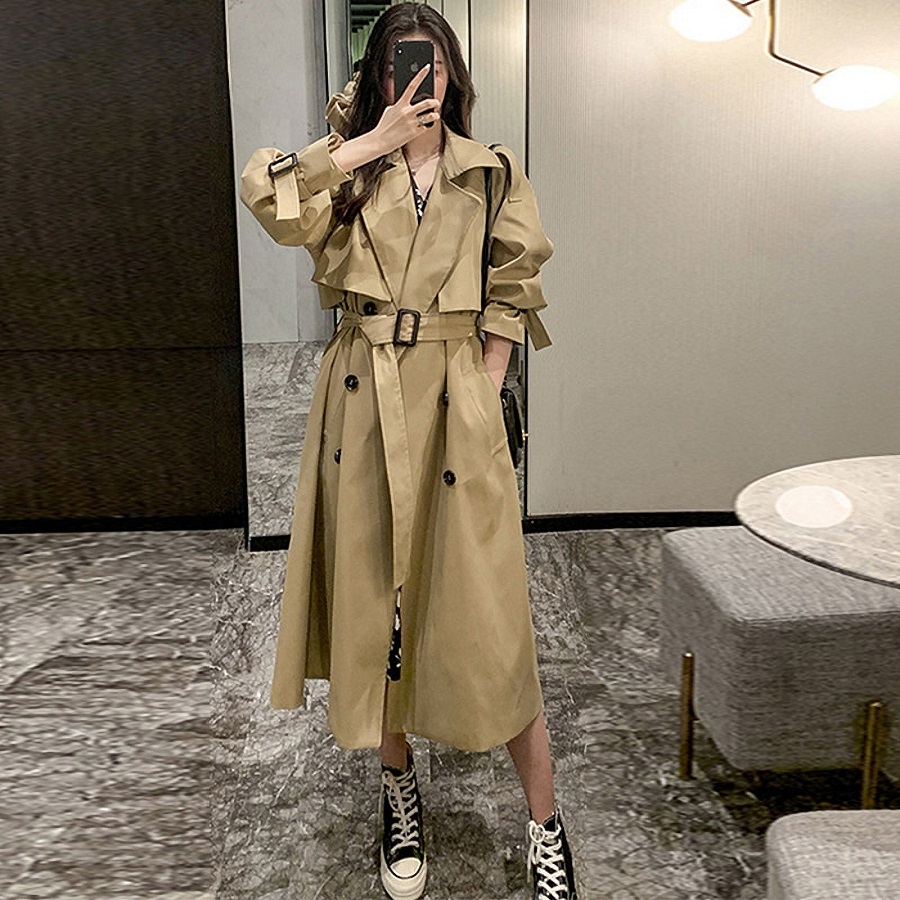 Mid length trench coat