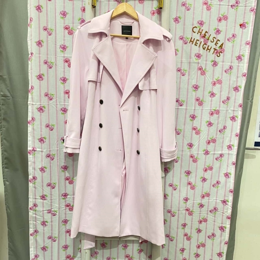 Light pink trench coat