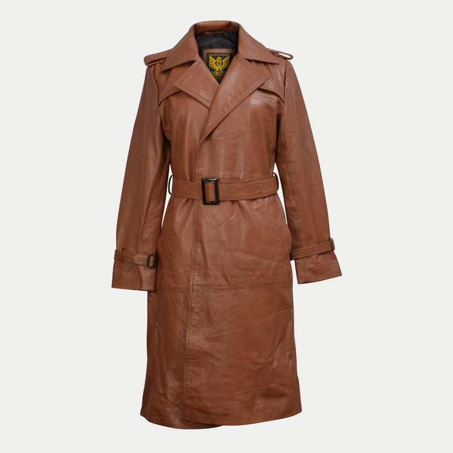 Mid length trench coat