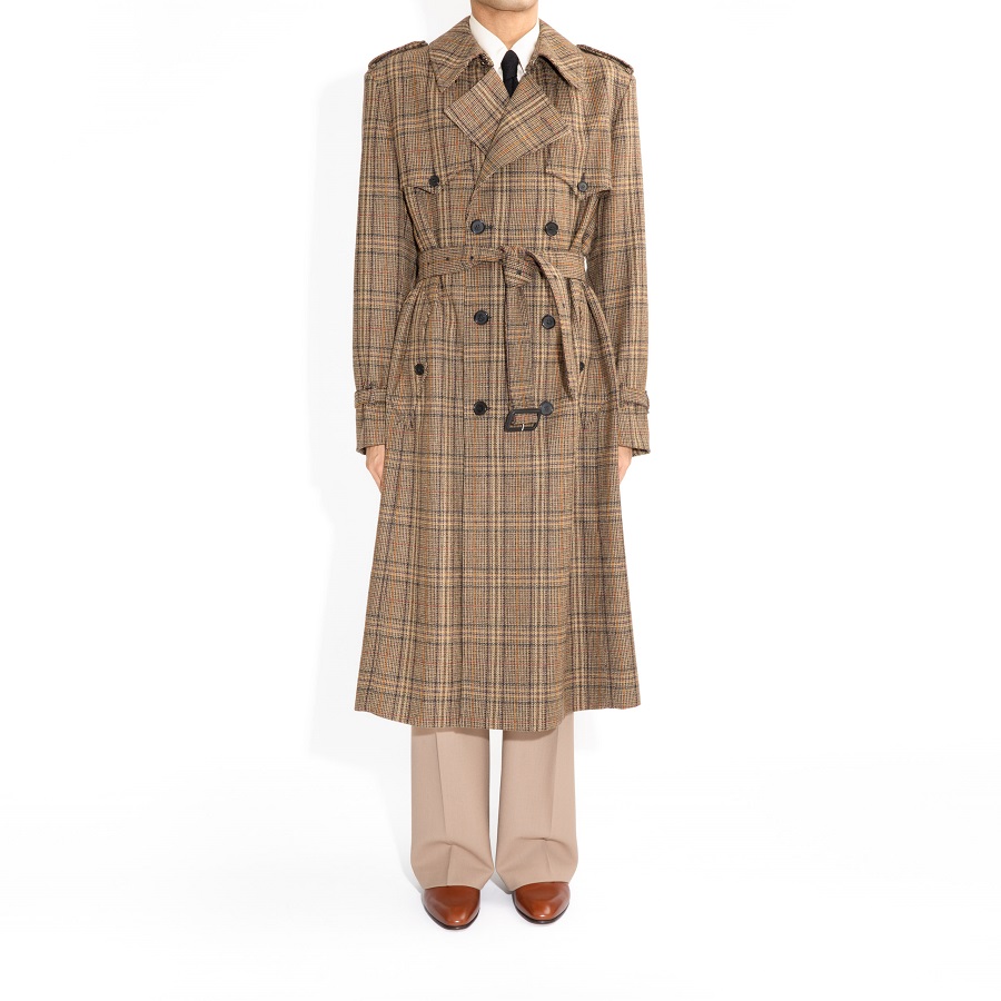 Tweed trench coat: