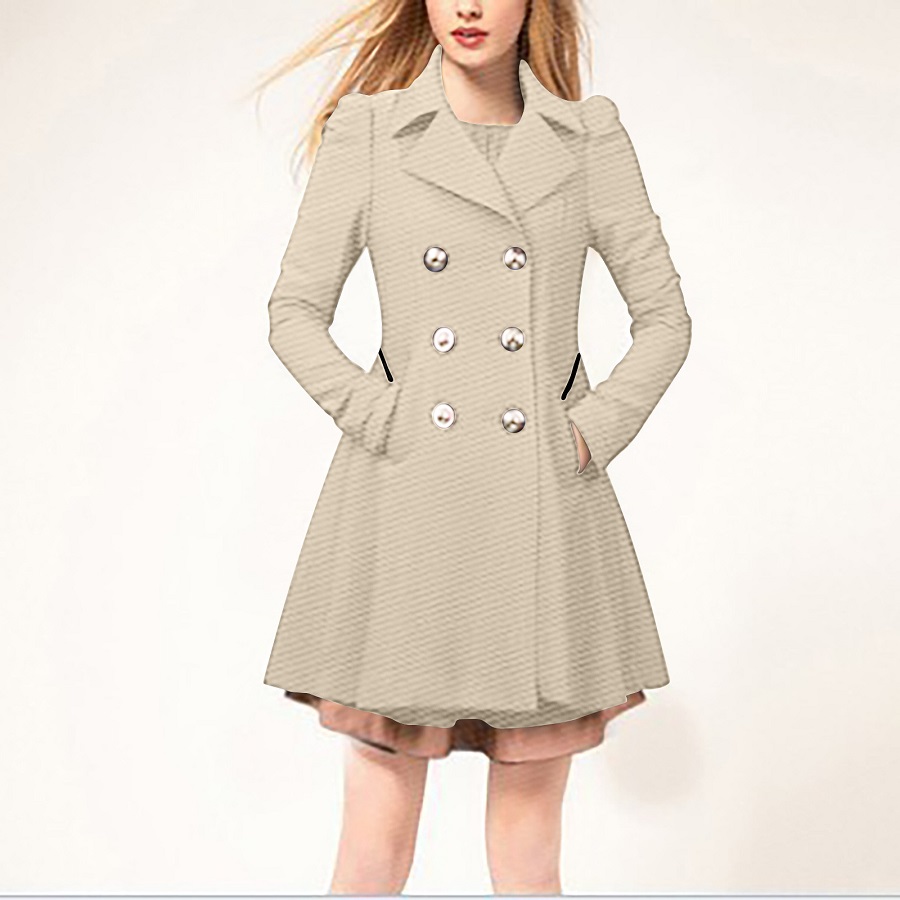 Mid length trench coat