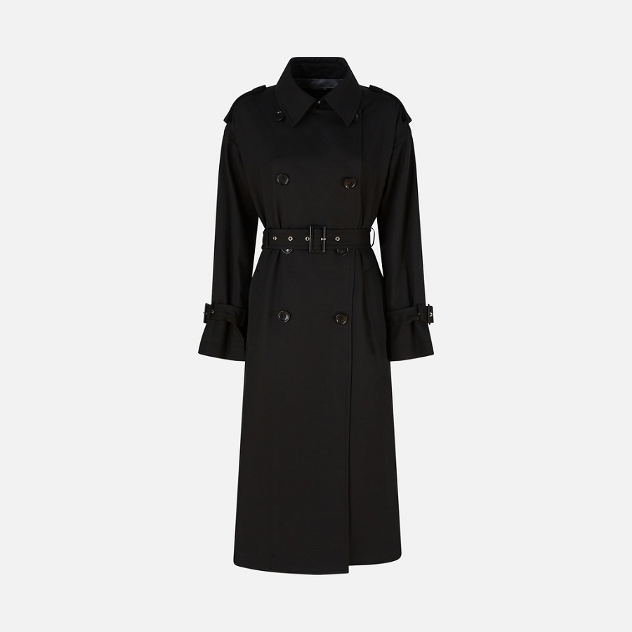 Black women's trench coat