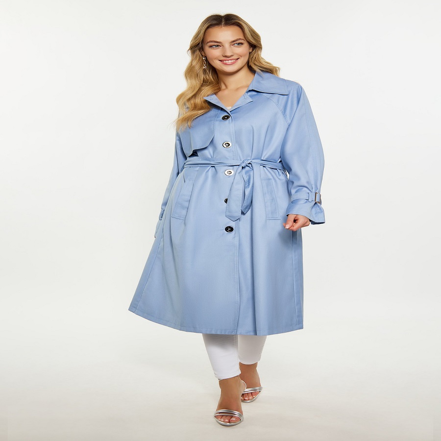 Light blue trench coat