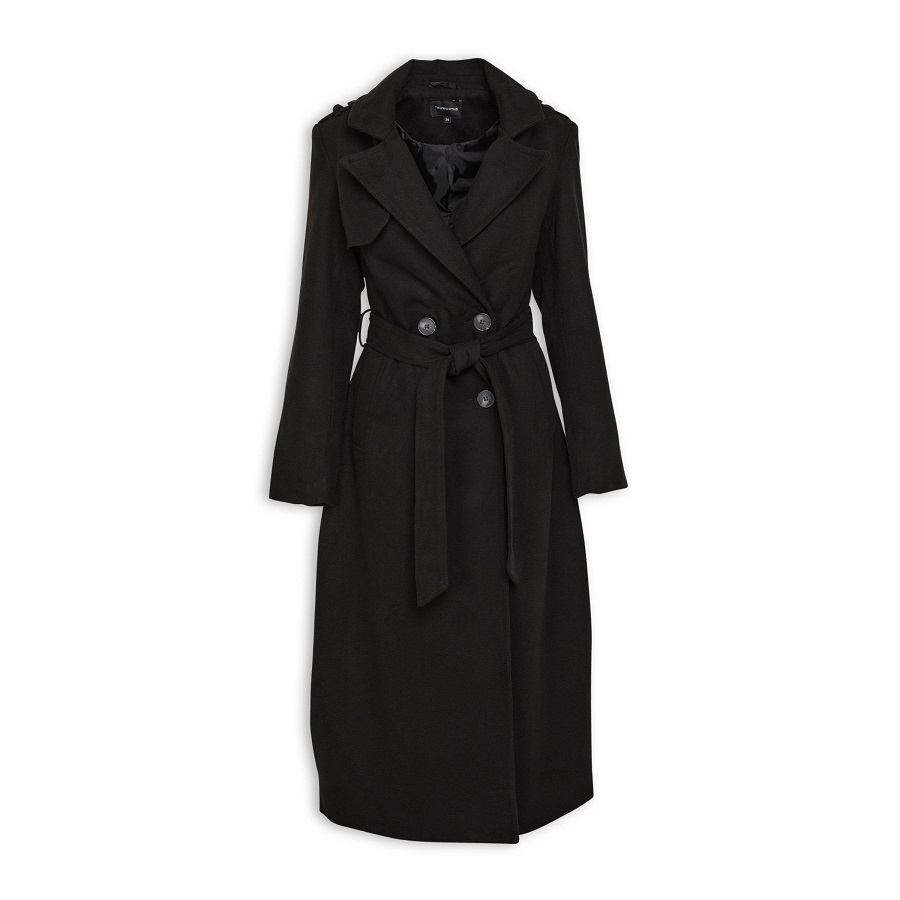 Black women's trench coat