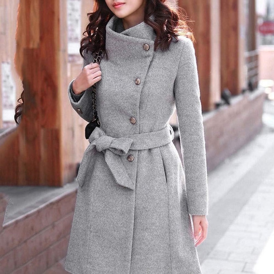 women's wool trench coat