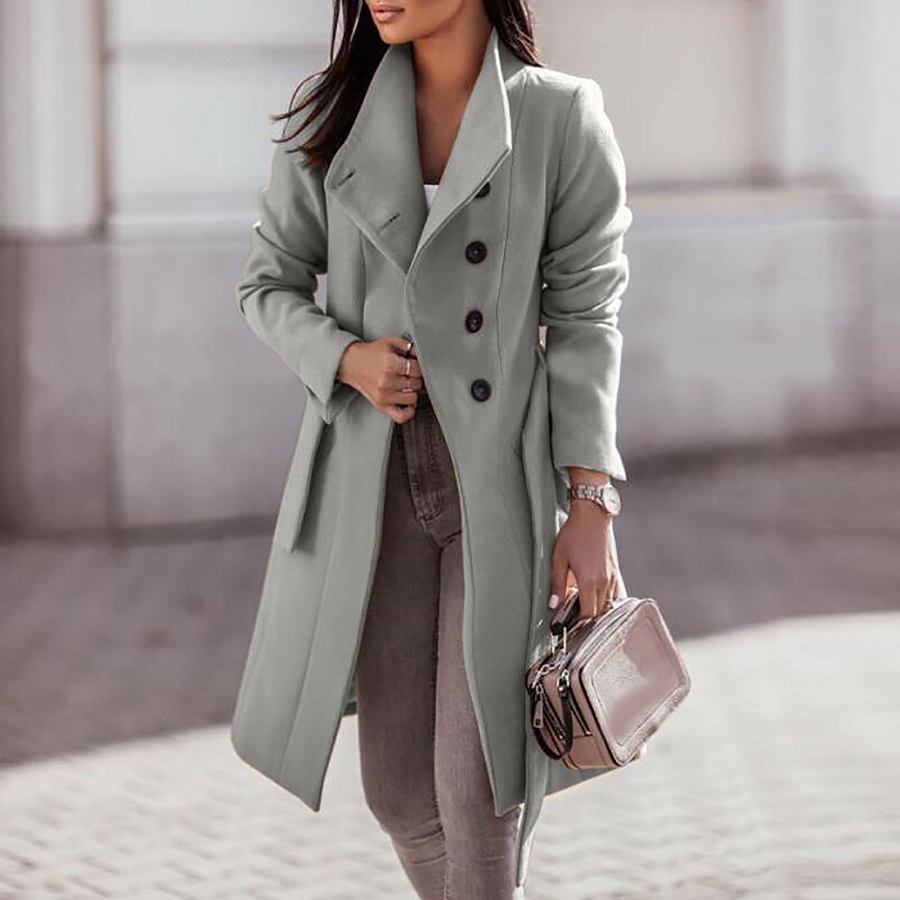 women's wool trench coat