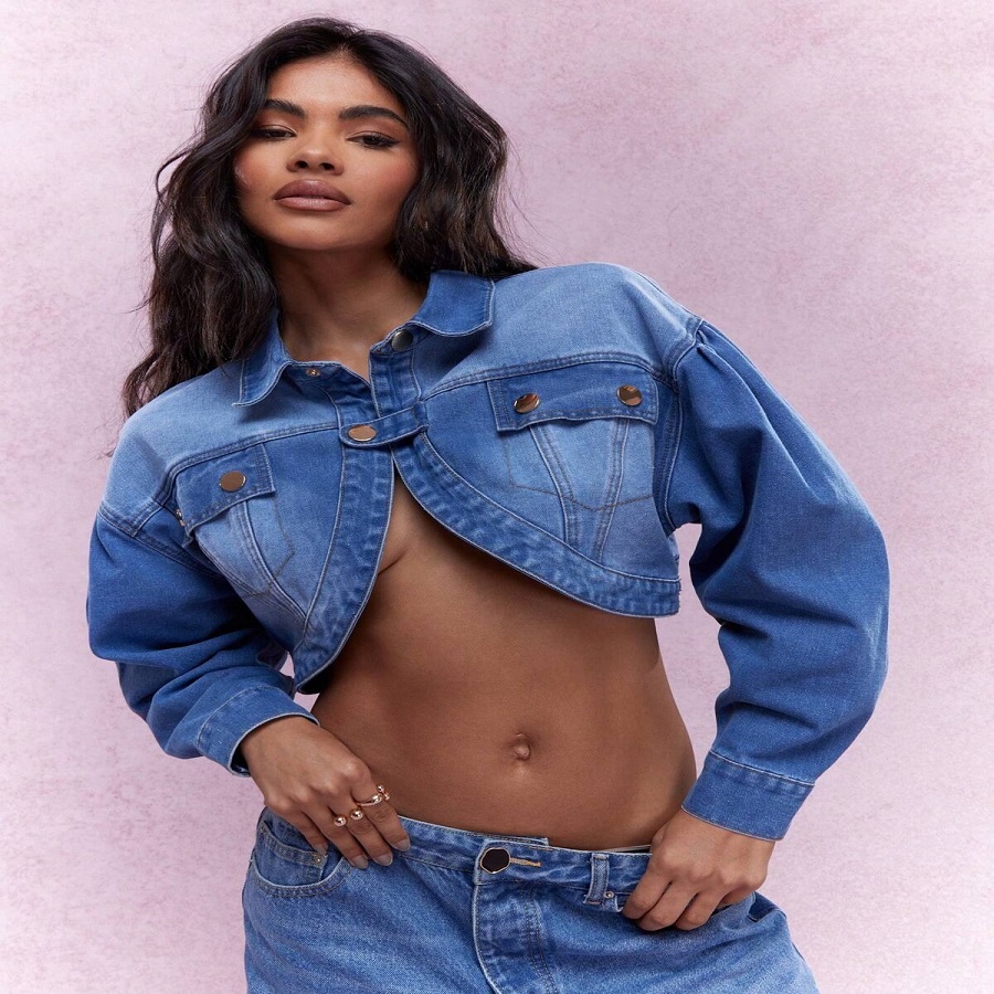 cropped denim jacket