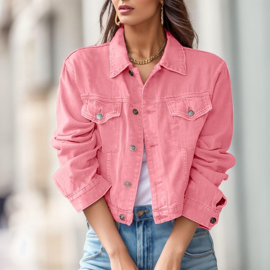 Pink Denim Jacket