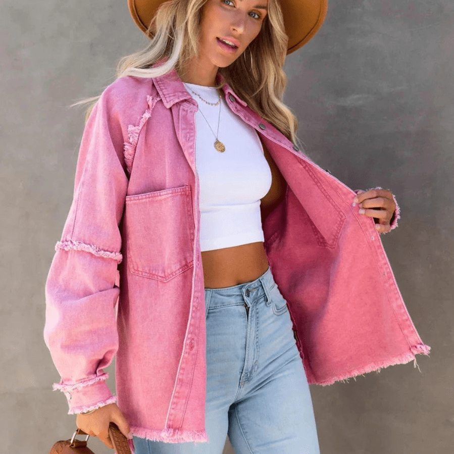 Pink Denim Jacket