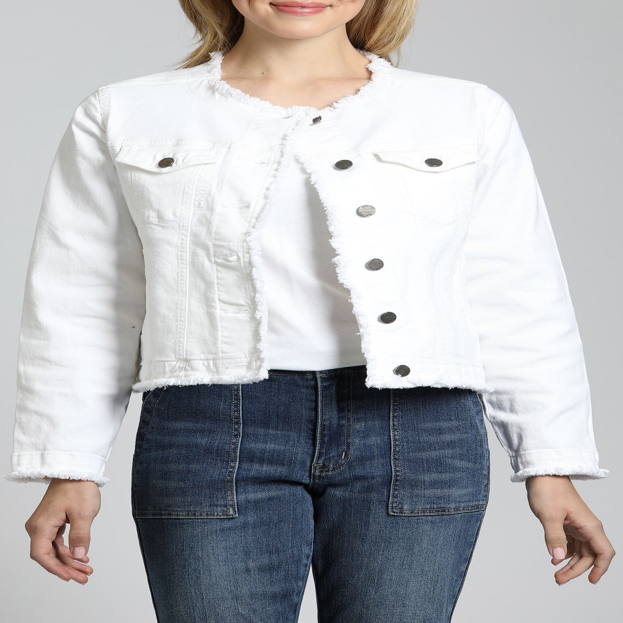 White Denim Jacket Women