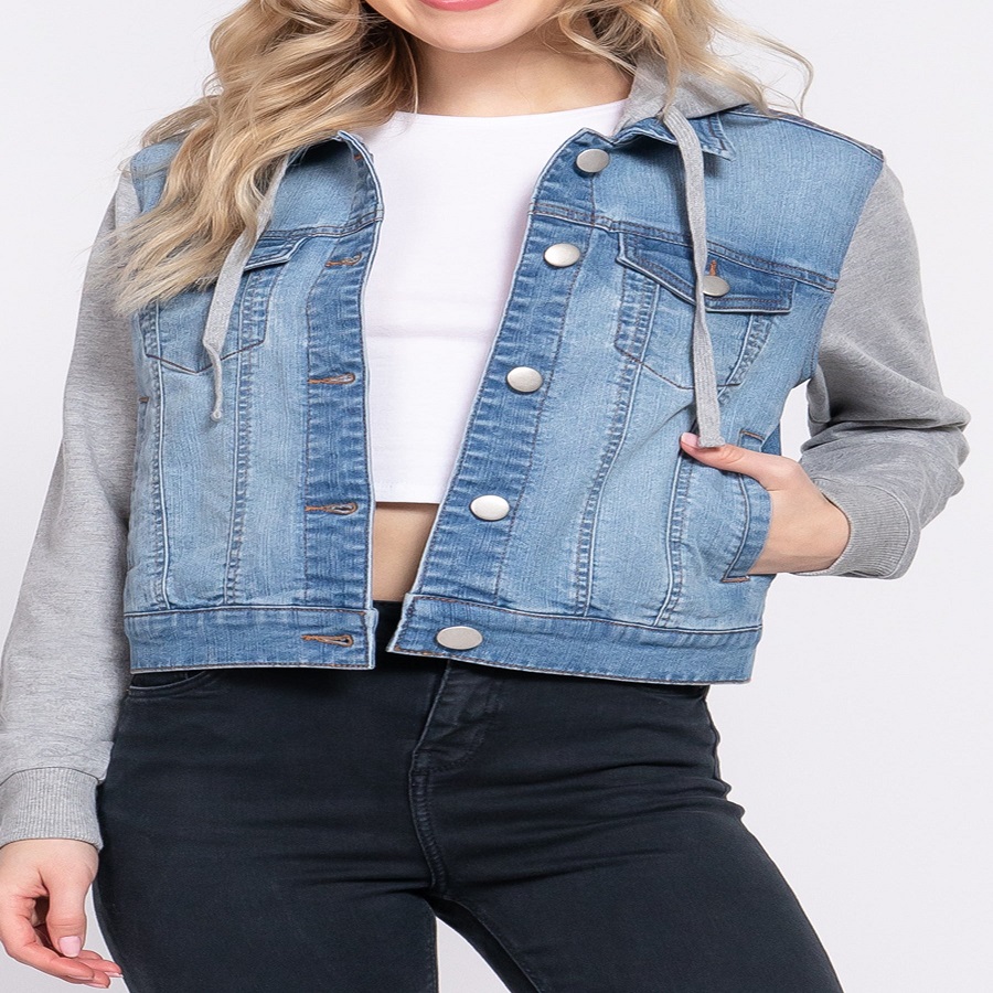 Denim Jacket with Hoodie