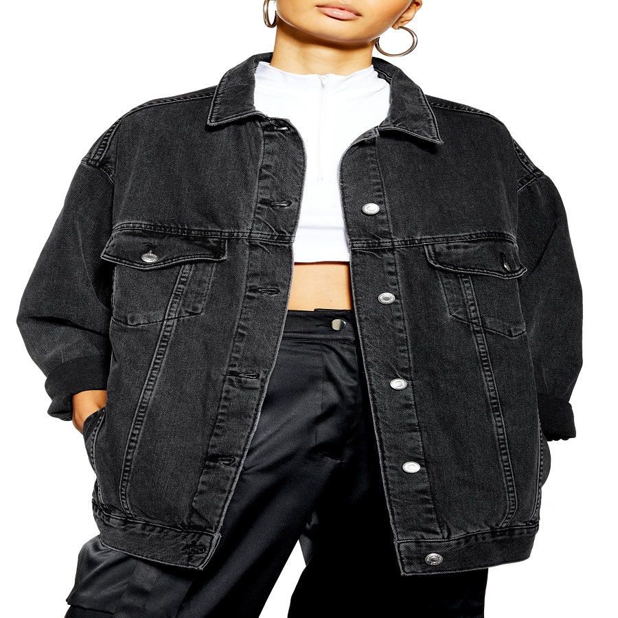 Oversized Black Denim Jackets