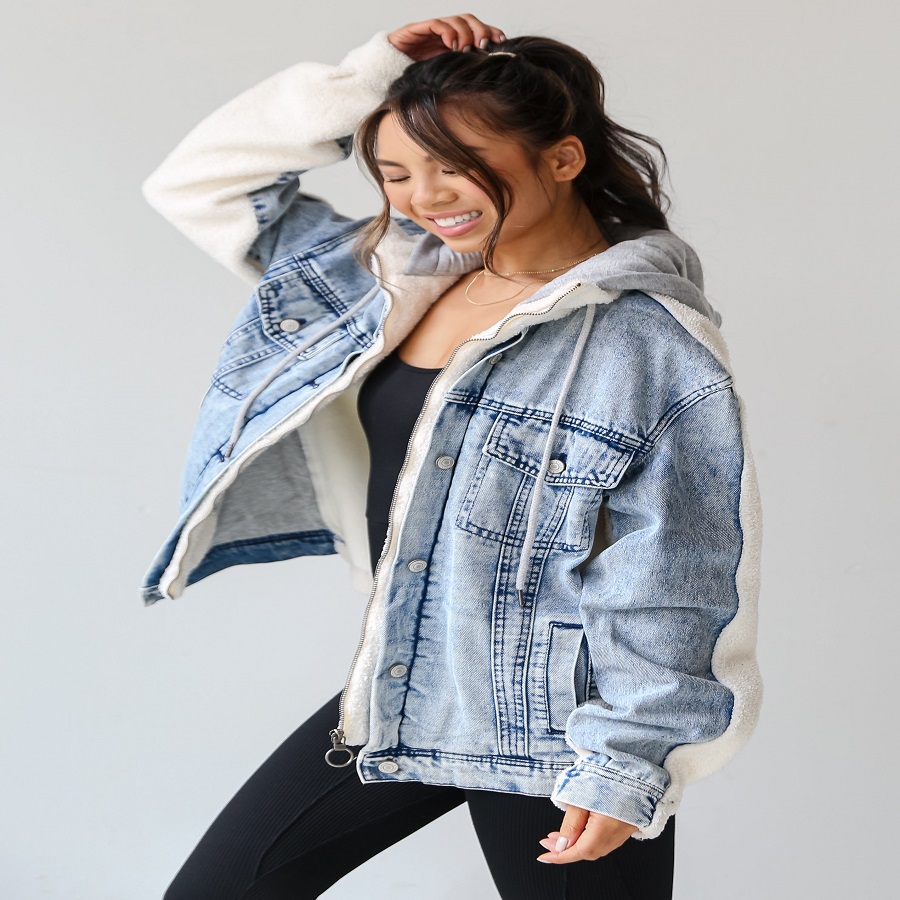 Denim Jacket with Hoodie