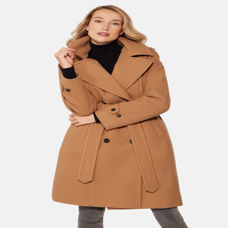 Camel Trench Coat Womens